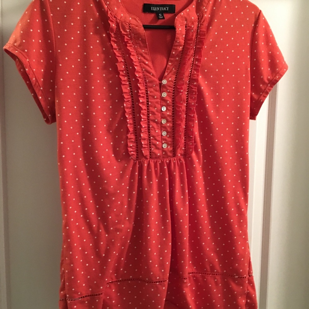 Ellen Tracy polka dotted top